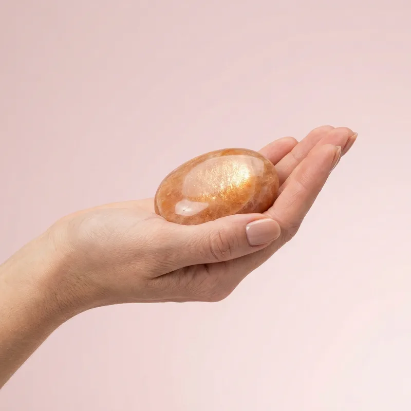 Sunstone Palm Stone - sunstone crystal