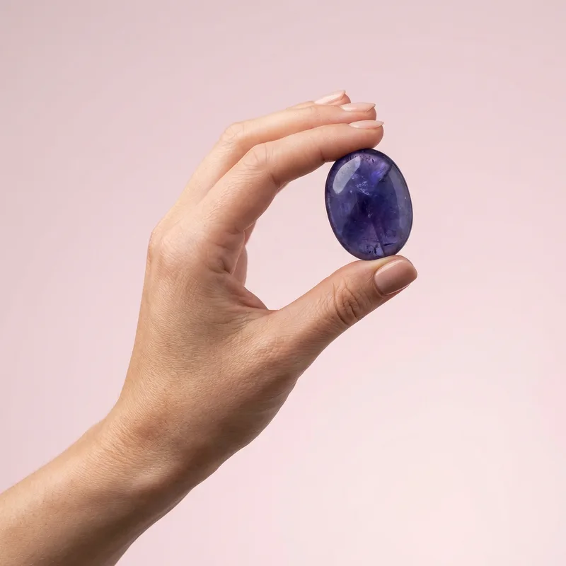 Tanzanite Palm Stone - tanzanite crystal