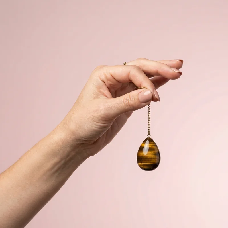 Tiger's Eye Pendulum - tigers eye crystal