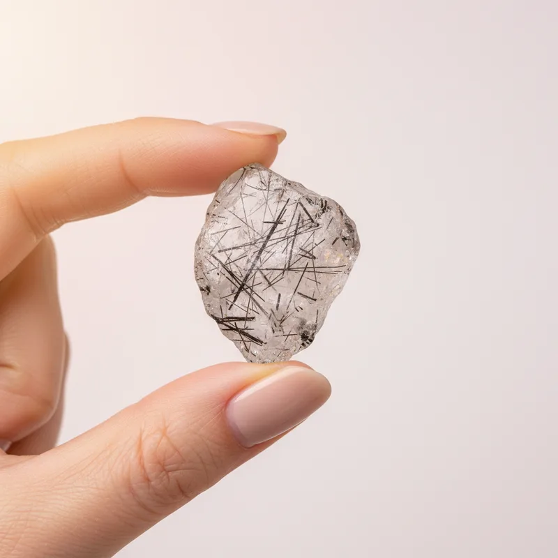 Tourmalinated Quartz Raw Piece - tourmalinated quartz crystal