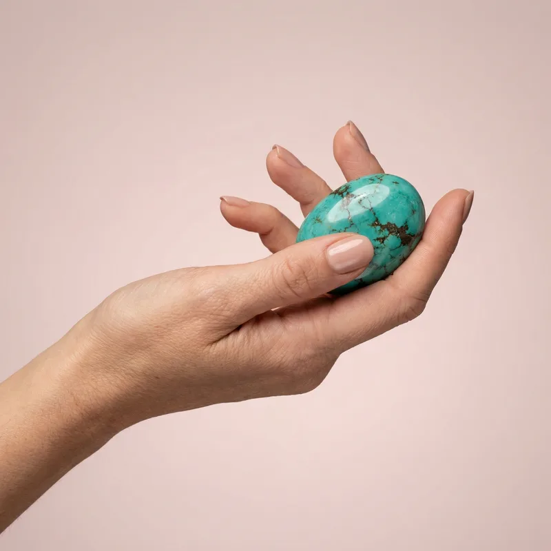 Turquoise Palm Stone - turquoise crystal