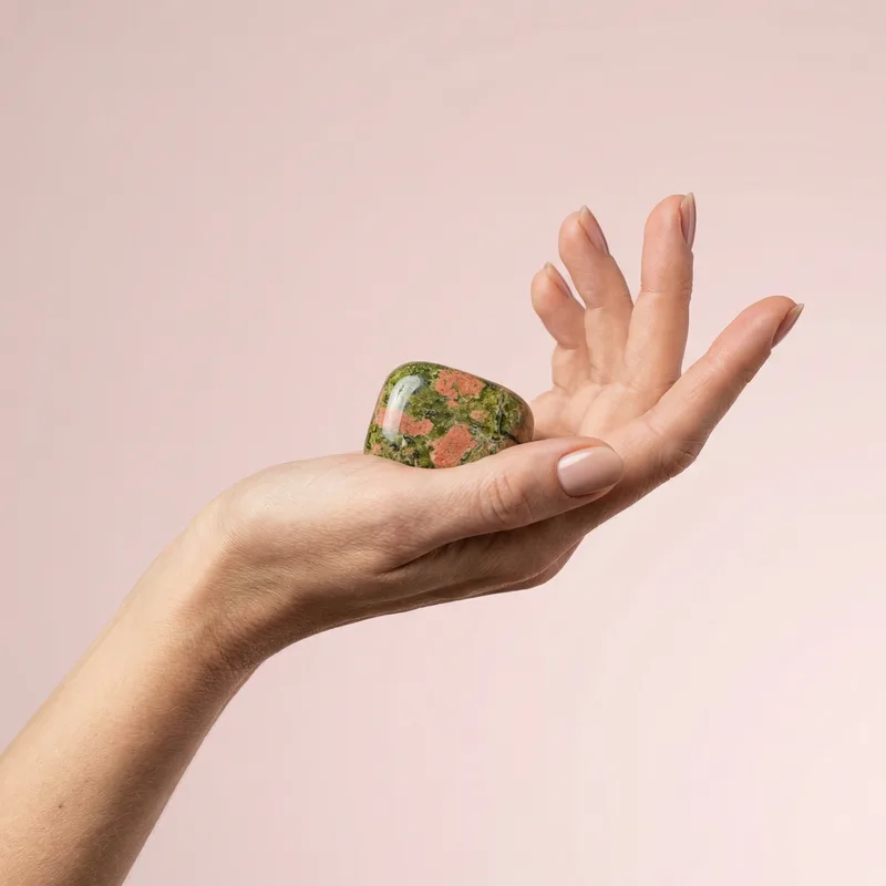 Unakite Tumbled Stone - unakite crystal
