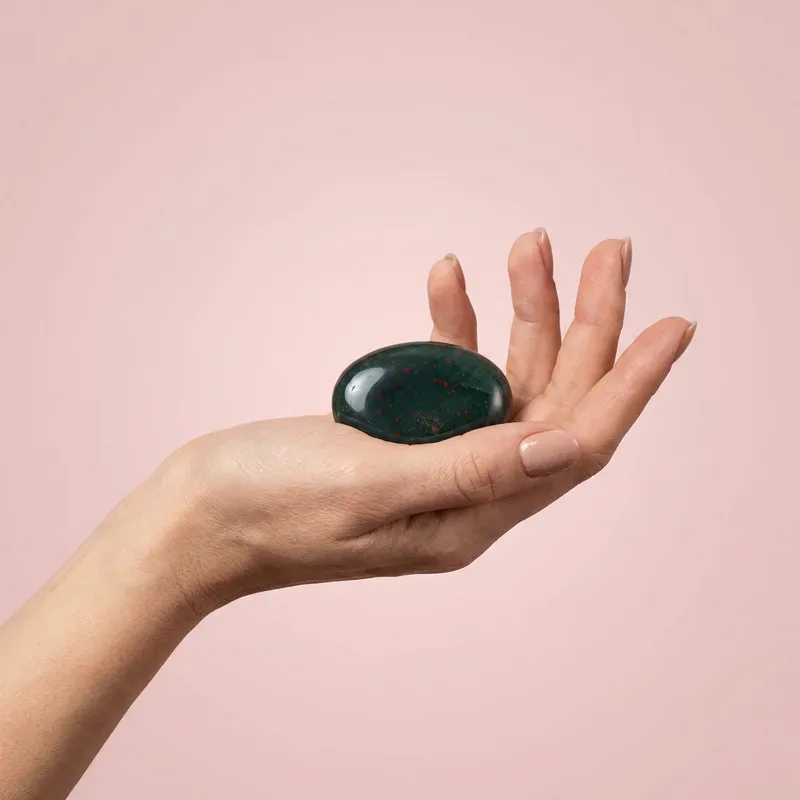 Bloodstone crystal — pairs well with Jasper