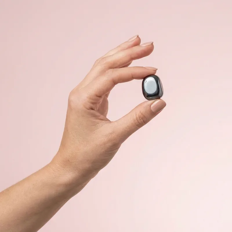Hematite crystal — pairs well with Apache Tear
