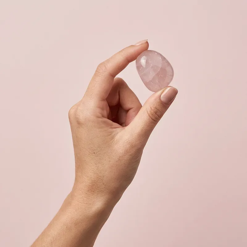 Rose Quartz crystal — pairs well with Amazonite